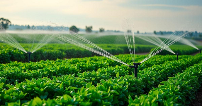 Sistema de irrigação por aspersão: como otimizar o uso da água na sua plantação